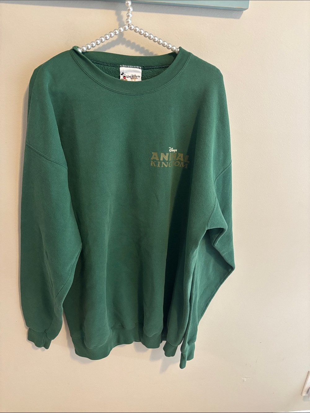 VTG 90s Walt Disney World Animal Kingdom Crewneck Sweatshirt XXL Green Tree Life